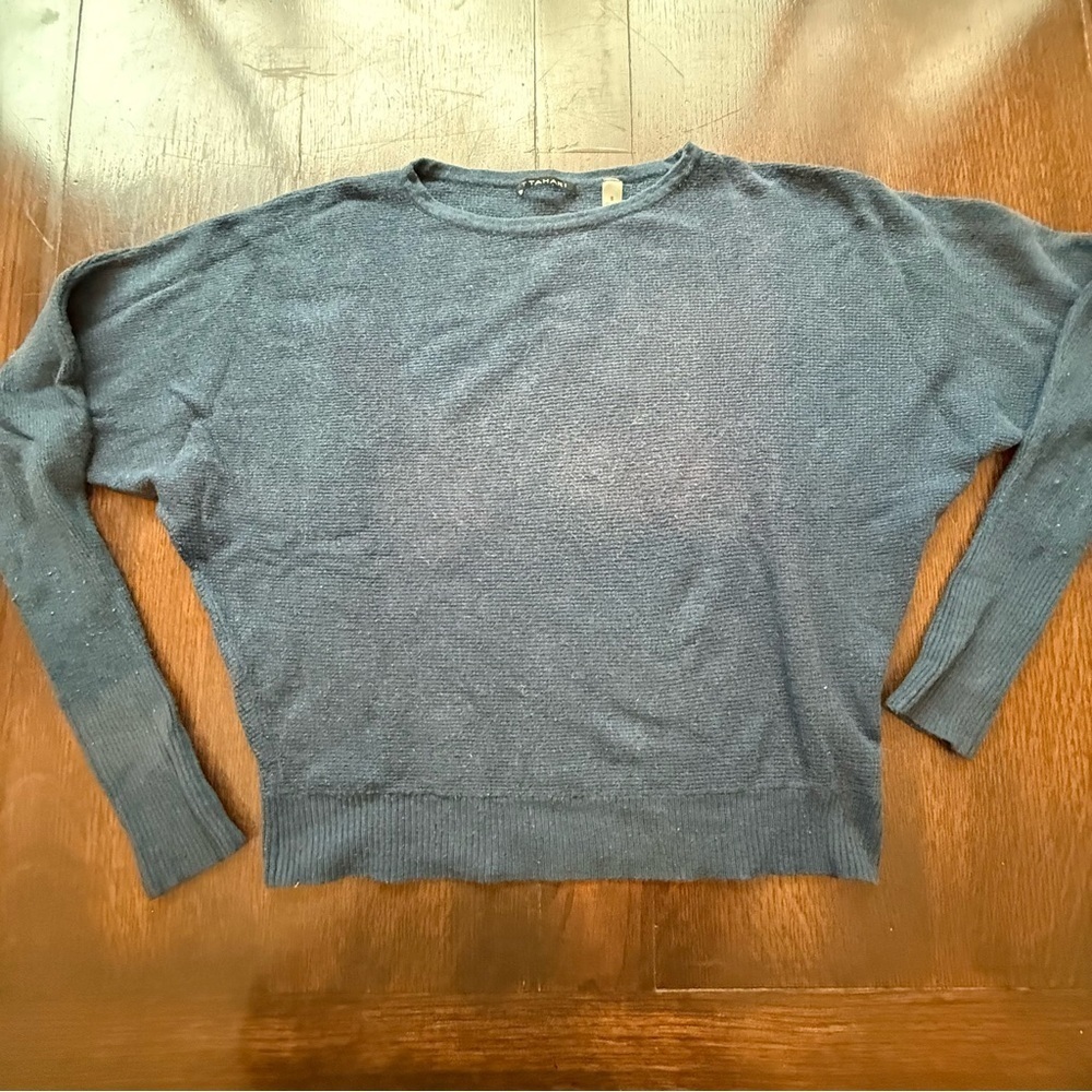 Tahari Teal Crew Neck Sweater size small